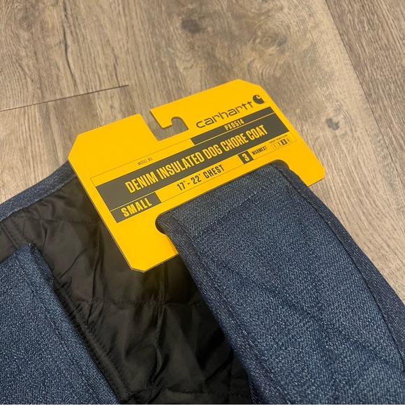 NEW Carhartt Blue Denim Insulated Dog Chore Coat Medium M Warmest Walking - Picture 10 of 13